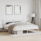 vidaXL Estructura de cama de metal con cabecero blanco 183x213 cm