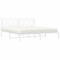 vidaXL Estructura de cama de metal con cabecero blanco 183x213 cm