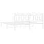 vidaXL Estructura de cama de metal con cabecero blanco 183x213 cm