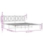 vidaXL Estructura de cama de metal con cabecero blanco 183x213 cm