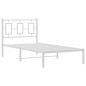 vidaXL Estructura de cama de metal con cabecero blanco 90x200 cm vidaXL Estructura de cama de metal con cabecero blanco 90x200 cm