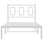 vidaXL Estructura de cama de metal con cabecero blanco 90x200 cm vidaXL Estructura de cama de metal con cabecero blanco 90x200 cm