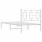 vidaXL Estructura de cama de metal con cabecero blanco 90x200 cm vidaXL Estructura de cama de metal con cabecero blanco 90x200 cm