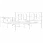 vidaXL Estructura cama metal con cabecero y estribo blanco 150x200 cm vidaXL Estructura cama metal con cabecero y estribo blanco 150x200 cm