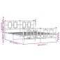 vidaXL Estructura cama metal con cabecero y estribo blanco 150x200 cm vidaXL Estructura cama metal con cabecero y estribo blanco 150x200 cm
