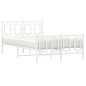 vidaXL Estructura cama metal con cabecero y estribo blanco 120x200 cm