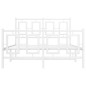 vidaXL Estructura cama metal con cabecero y estribo blanco 120x200 cm