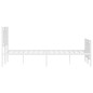 vidaXL Estructura cama metal con cabecero y estribo blanco 120x200 cm