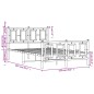 vidaXL Estructura cama metal con cabecero y estribo blanco 120x200 cm
