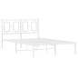 vidaXL Estructura de cama de metal con cabecero blanca 120x200 cm vidaXL Estructura de cama de metal con cabecero blanca 120x200 cm