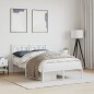 vidaXL Estructura de cama de metal con cabecero blanca 120x200 cm vidaXL Estructura de cama de metal con cabecero blanca 120x200 cm