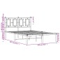 vidaXL Estructura de cama de metal con cabecero blanca 120x200 cm vidaXL Estructura de cama de metal con cabecero blanca 120x200 cm