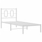 vidaXL Estructura de cama de metal con cabecero blanco 80x200 cm