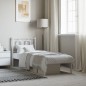 vidaXL Estructura de cama de metal con cabecero blanco 80x200 cm