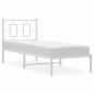 vidaXL Estructura de cama de metal con cabecero blanco 80x200 cm
