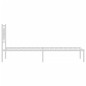 vidaXL Estructura de cama de metal con cabecero blanco 80x200 cm