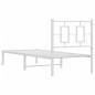 vidaXL Estructura de cama de metal con cabecero blanco 80x200 cm