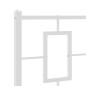 vidaXL Estructura de cama de metal con cabecero blanco 80x200 cm