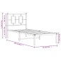 vidaXL Estructura de cama de metal con cabecero blanco 80x200 cm