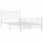 vidaXL Estructura cama metal con cabecero y pie cama blanca 107x203 cm vidaXL Estructura cama metal con cabecero y pie cama blanca 107x203 cm