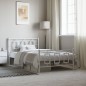vidaXL Estructura cama metal con cabecero y pie cama blanca 107x203 cm vidaXL Estructura cama metal con cabecero y pie cama blanca 107x203 cm