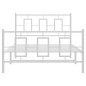 vidaXL Estructura cama metal con cabecero y pie cama blanca 107x203 cm vidaXL Estructura cama metal con cabecero y pie cama blanca 107x203 cm