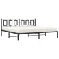 vidaXL Estructura de cama con cabecero metal negro 200x200 cm vidaXL Estructura de cama con cabecero metal negro 200x200 cm