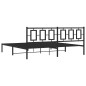 vidaXL Estructura de cama con cabecero metal negro 200x200 cm vidaXL Estructura de cama con cabecero metal negro 200x200 cm