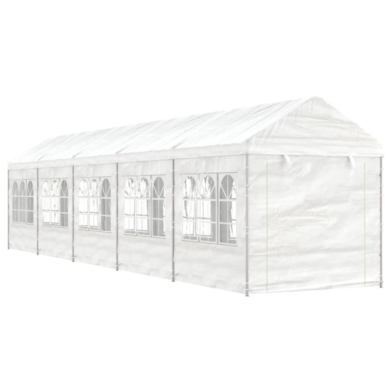 vidaXL Cenador con techo polietileno blanco 11,15x2,28x2,69 m vidaXL Cenador con techo polietileno blanco 11,15x2,28x2,69 m