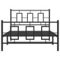 vidaXL Estructura de cama con cabecero y estribo metal negro 107x203cm vidaXL Estructura de cama con cabecero y estribo metal negro 107x203cm