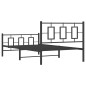 vidaXL Estructura de cama con cabecero y estribo metal negro 107x203cm vidaXL Estructura de cama con cabecero y estribo metal negro 107x203cm
