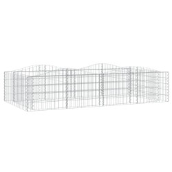 vidaXL Arriate de gaviones forma arco hierro galvanizado 200x100x50 cm