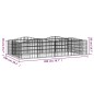 vidaXL Arriate de gaviones forma arco hierro galvanizado 200x100x50 cm vidaXL Arriate de gaviones forma arco hierro galvanizado 200x100x50 cm