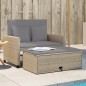 vidaXL Sofá de jardín con cojines de 2 plazas ratán sintético beige vidaXL Sofá de jardín con cojines de 2 plazas ratán sintético beige