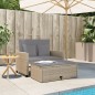 vidaXL Sofá de jardín con cojines de 2 plazas ratán sintético beige vidaXL Sofá de jardín con cojines de 2 plazas ratán sintético beige