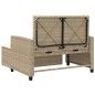vidaXL Sofá de jardín con cojines 2 plazas ratán y madera acacia beige vidaXL Sofá de jardín con cojines 2 plazas ratán y madera acacia beige