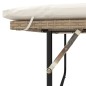 vidaXL Sofá de jardín con cojines 2 plazas ratán y madera acacia beige vidaXL Sofá de jardín con cojines 2 plazas ratán y madera acacia beige