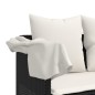 vidaXL Tumbona con cojines ratán sintético negro vidaXL Tumbona con cojines ratán sintético negro