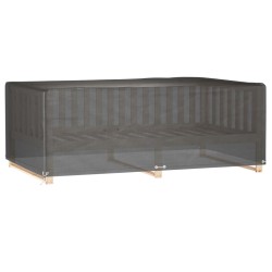vidaXL Fundas muebles jardín 2 uds 12 ojales rectangular 213x132x75 cm