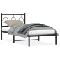 vidaXL Estructura de cama con cabecero metal negro 90x200 cm vidaXL Estructura de cama con cabecero metal negro 90x200 cm
