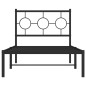 vidaXL Estructura de cama con cabecero metal negro 90x200 cm vidaXL Estructura de cama con cabecero metal negro 90x200 cm