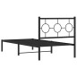vidaXL Estructura de cama con cabecero metal negro 90x200 cm vidaXL Estructura de cama con cabecero metal negro 90x200 cm