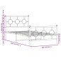 vidaXL Estructura de cama con cabecero y estribo metal negro 100x190cm vidaXL Estructura de cama con cabecero y estribo metal negro 100x190cm
