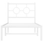 vidaXL Estructura de cama de metal con cabecero blanco 75x190 cm vidaXL Estructura de cama de metal con cabecero blanco 75x190 cm