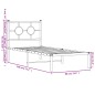 vidaXL Estructura de cama de metal con cabecero blanco 75x190 cm vidaXL Estructura de cama de metal con cabecero blanco 75x190 cm