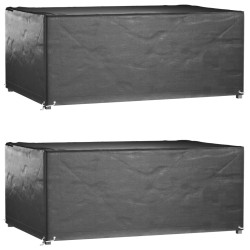 vidaXL Fundas muebles jardín 2 uds 8 ojales rectangular 180x122x75 cm