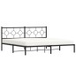 vidaXL Estructura de cama con cabecero metal negro 200x200 cm vidaXL Estructura de cama con cabecero metal negro 200x200 cm