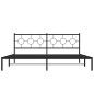 vidaXL Estructura de cama con cabecero metal negro 200x200 cm vidaXL Estructura de cama con cabecero metal negro 200x200 cm