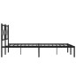 vidaXL Estructura de cama con cabecero metal negro 200x200 cm vidaXL Estructura de cama con cabecero metal negro 200x200 cm