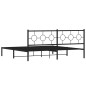 vidaXL Estructura de cama con cabecero metal negro 200x200 cm vidaXL Estructura de cama con cabecero metal negro 200x200 cm